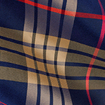 Lux Navy/Tan Plaid Lining