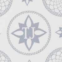 White Initial Circle Lining