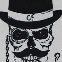 Silver Initial Vint Skull Lining