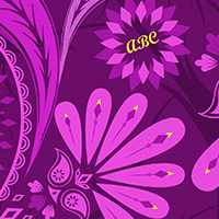 Antique Floral Purple Lining