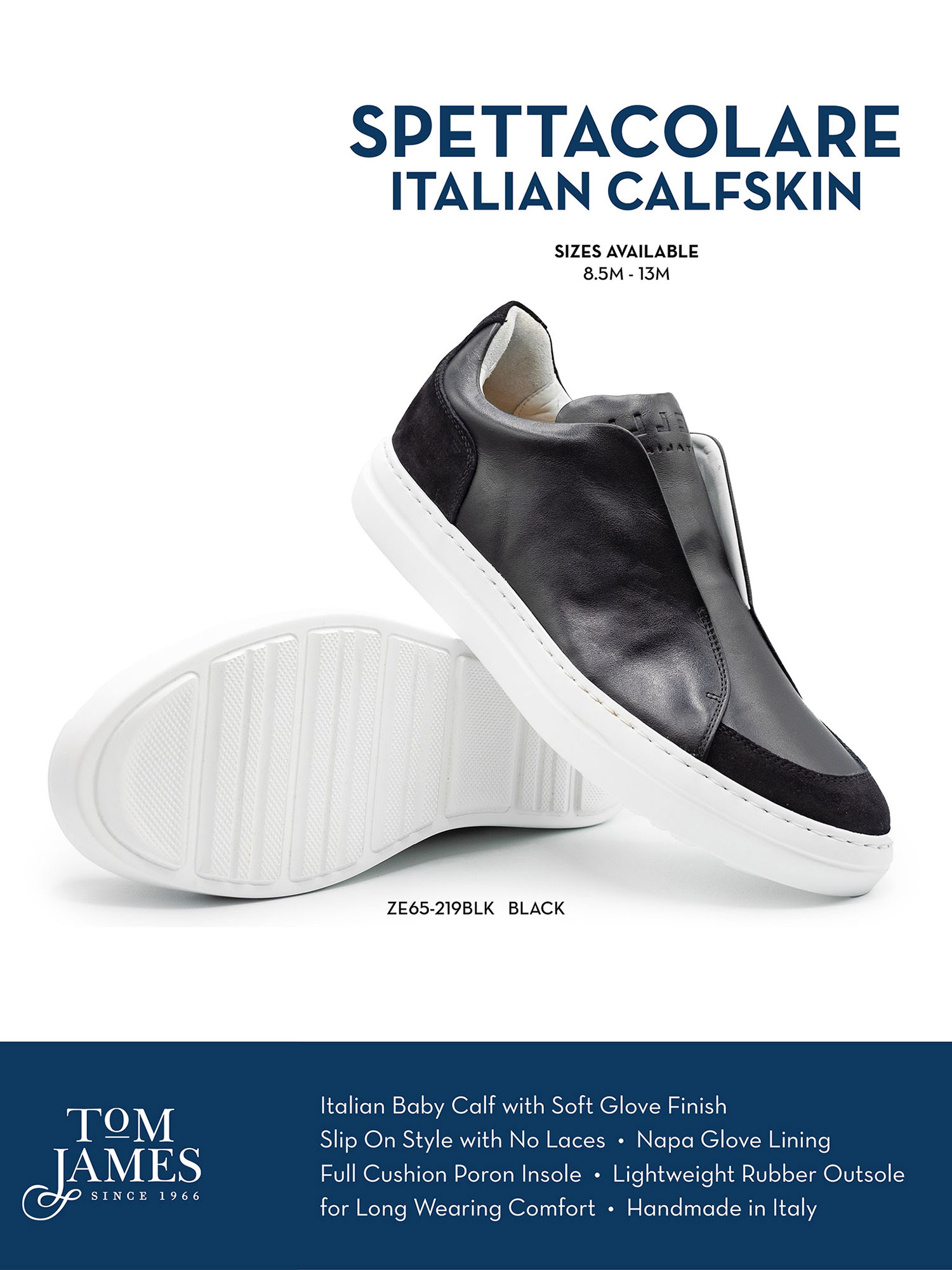 SPETTACOLARE ITALIAN GLOVE BABY CALF SNEAKERS - Zelli