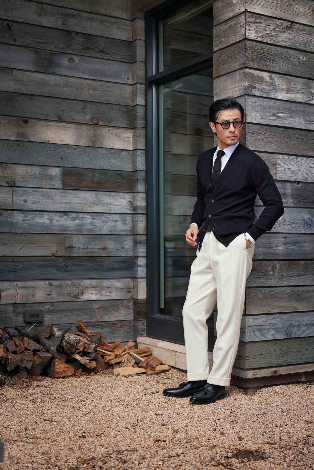 Black Cashmere Cardigan