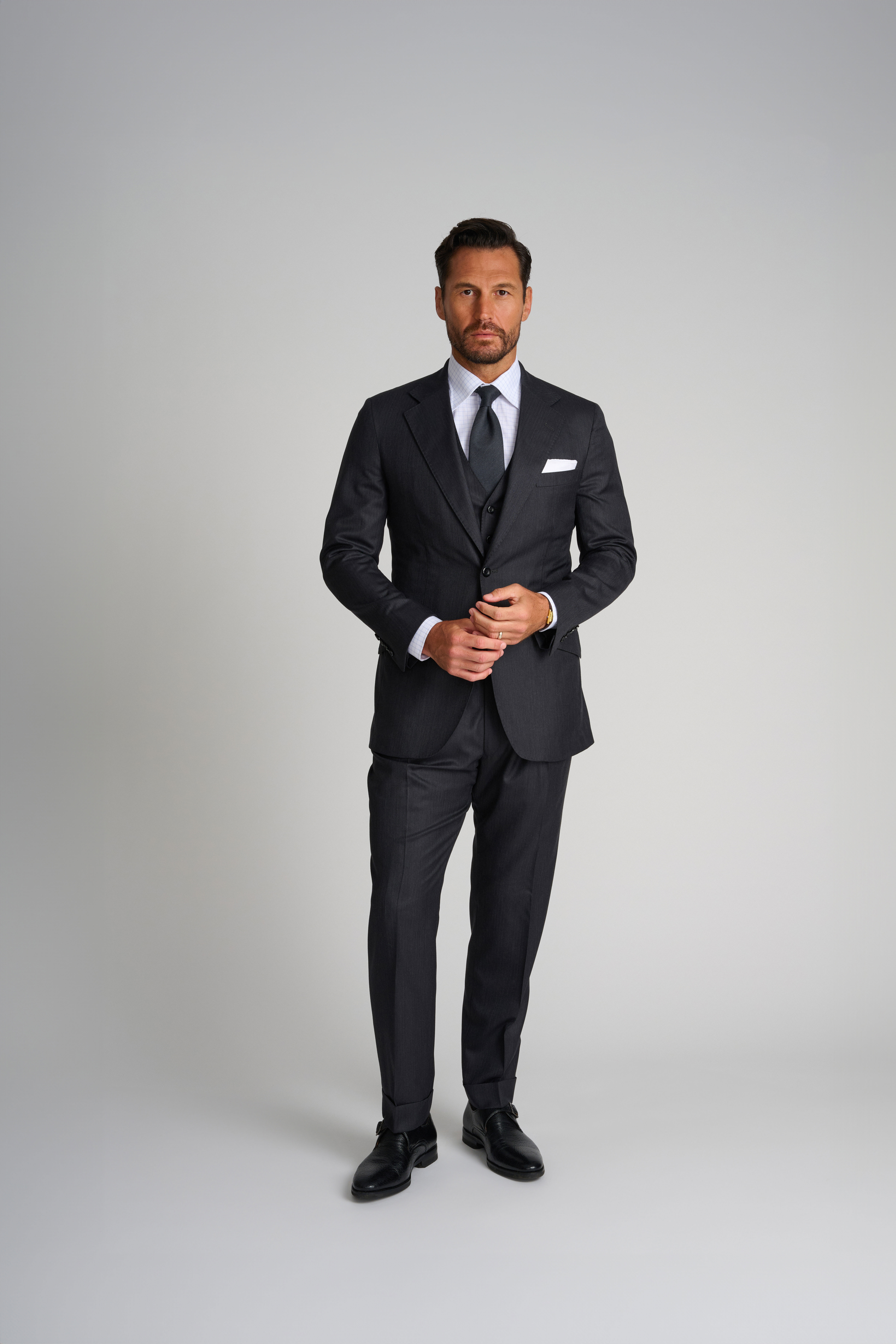 Charcoal Herringbone Suit