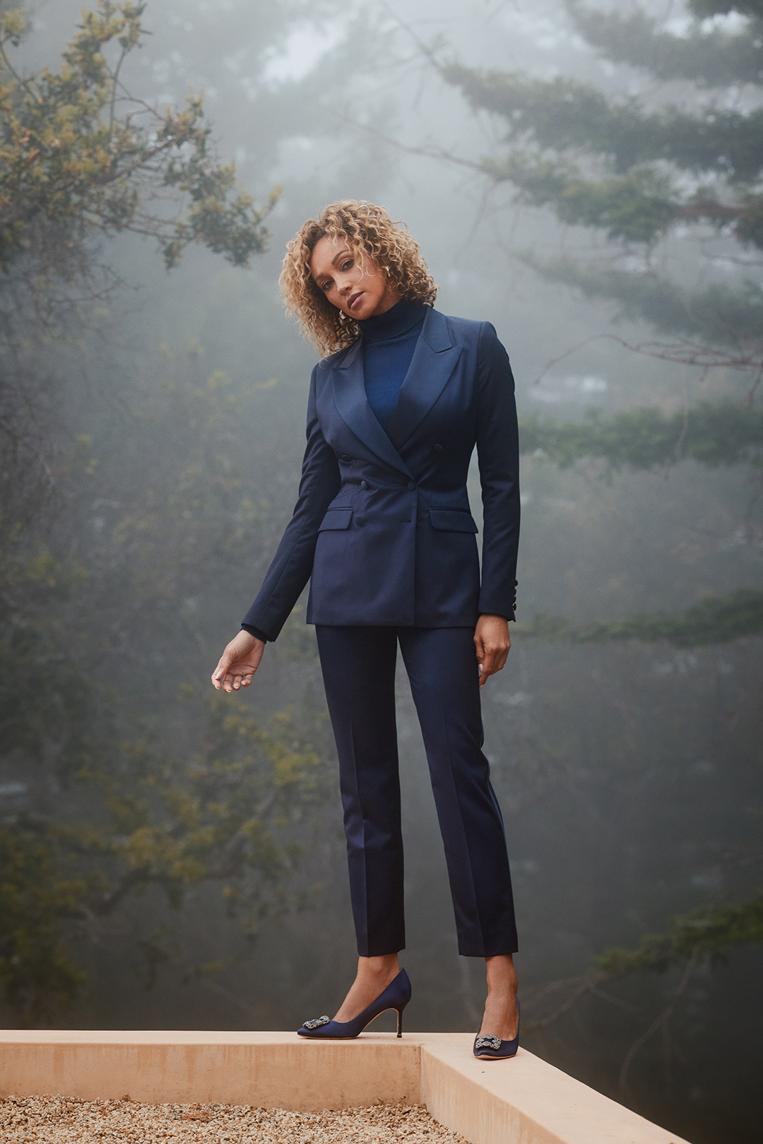 Navy Blue Double-Breasted Tuxedo