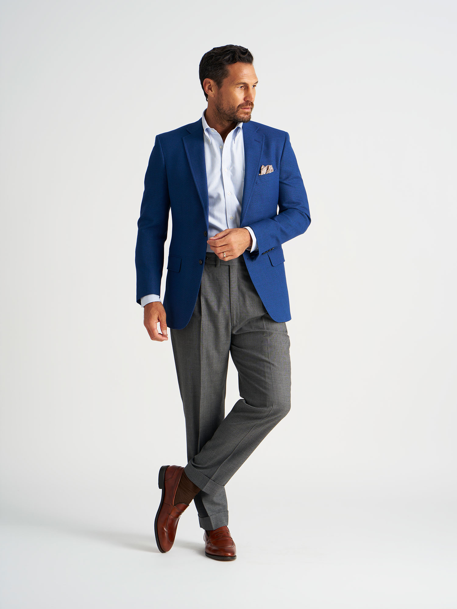 Sharkskin Gray Trousers