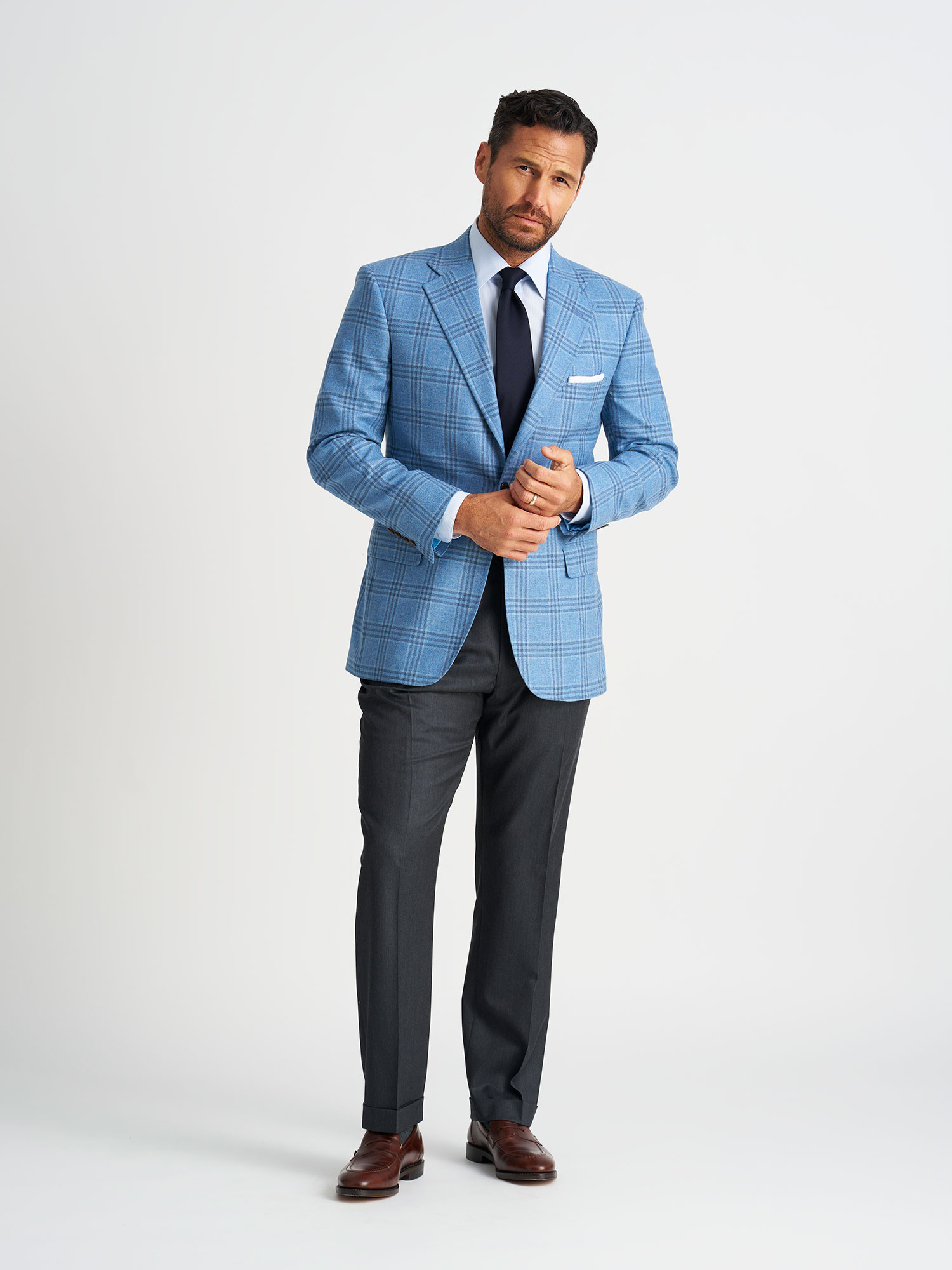Light Blue Plaid Sportcoat
