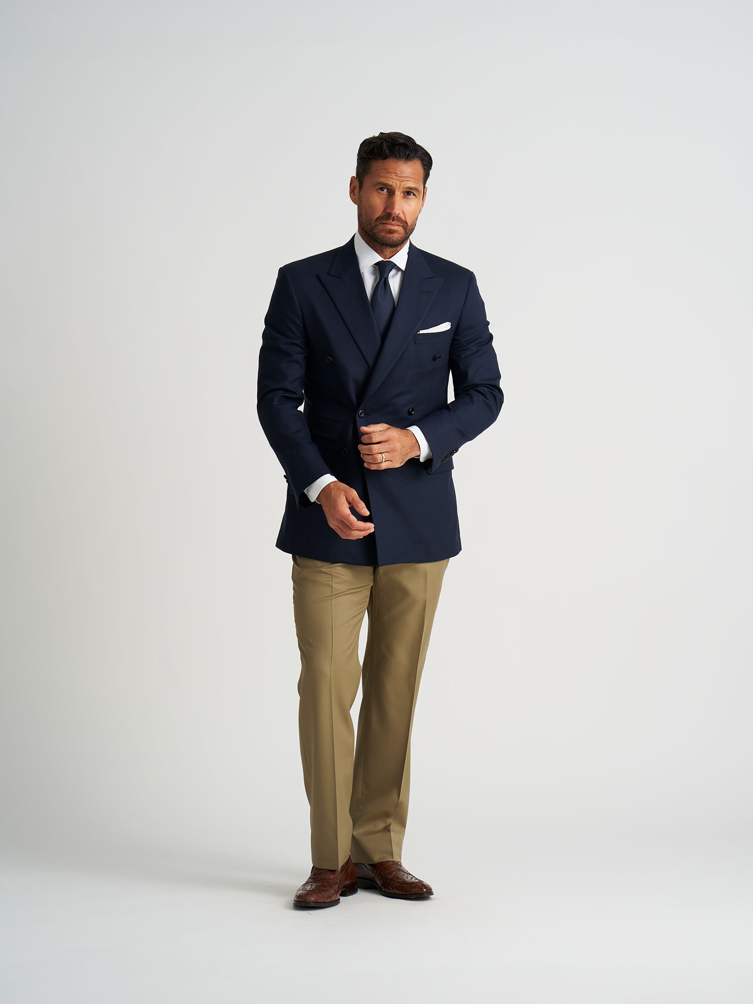 Double-Breasted Navy Sportcoat