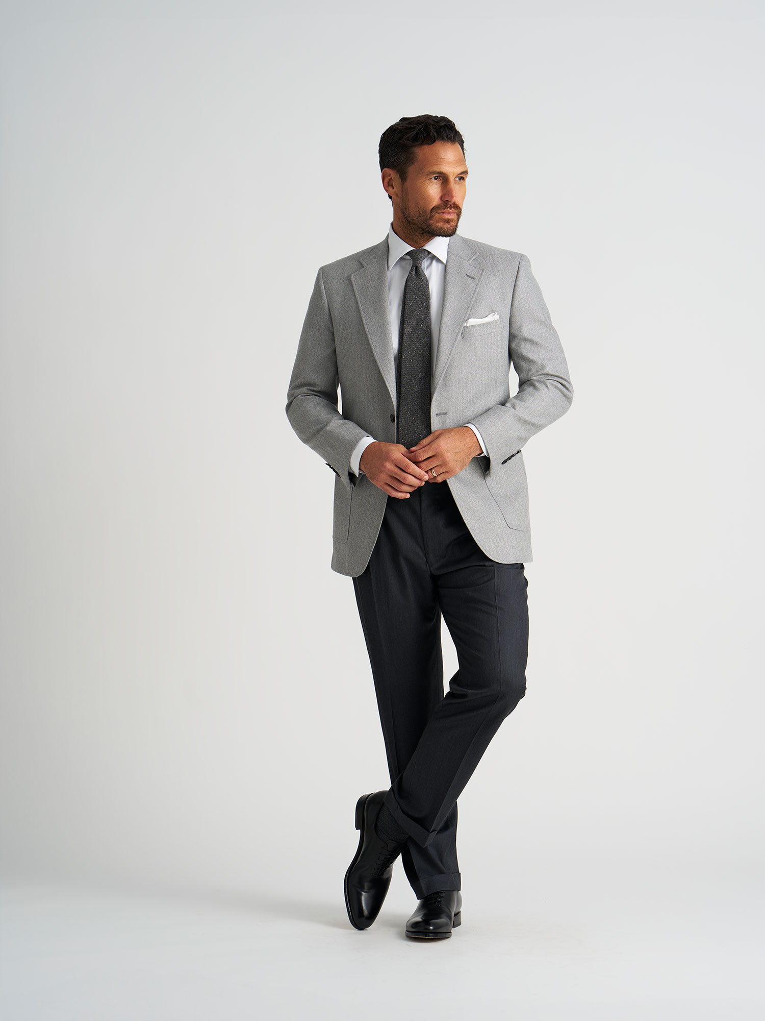 Silver Herringbone Sportcoat