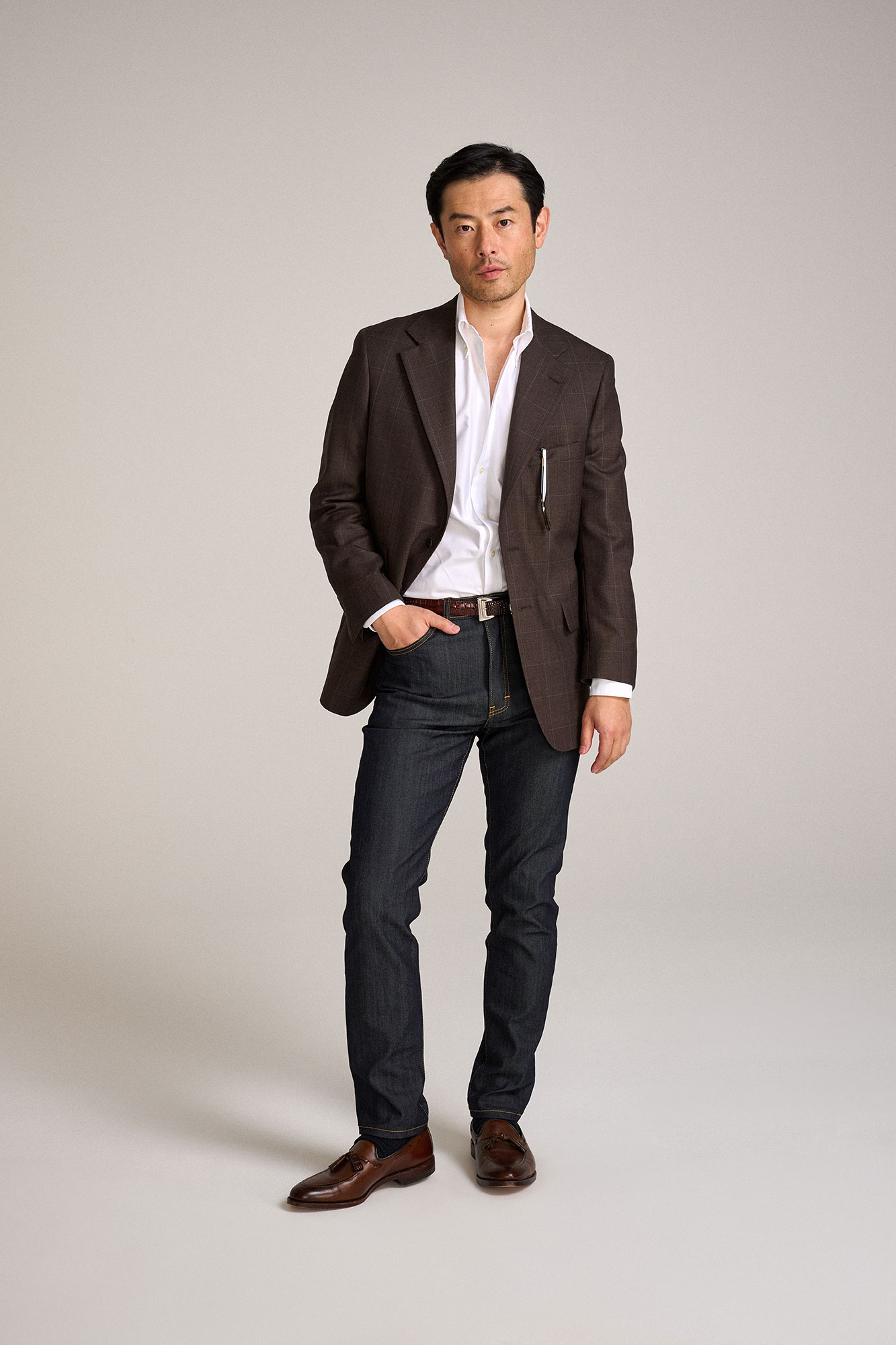 Brown Glen Plaid Suit Jacket