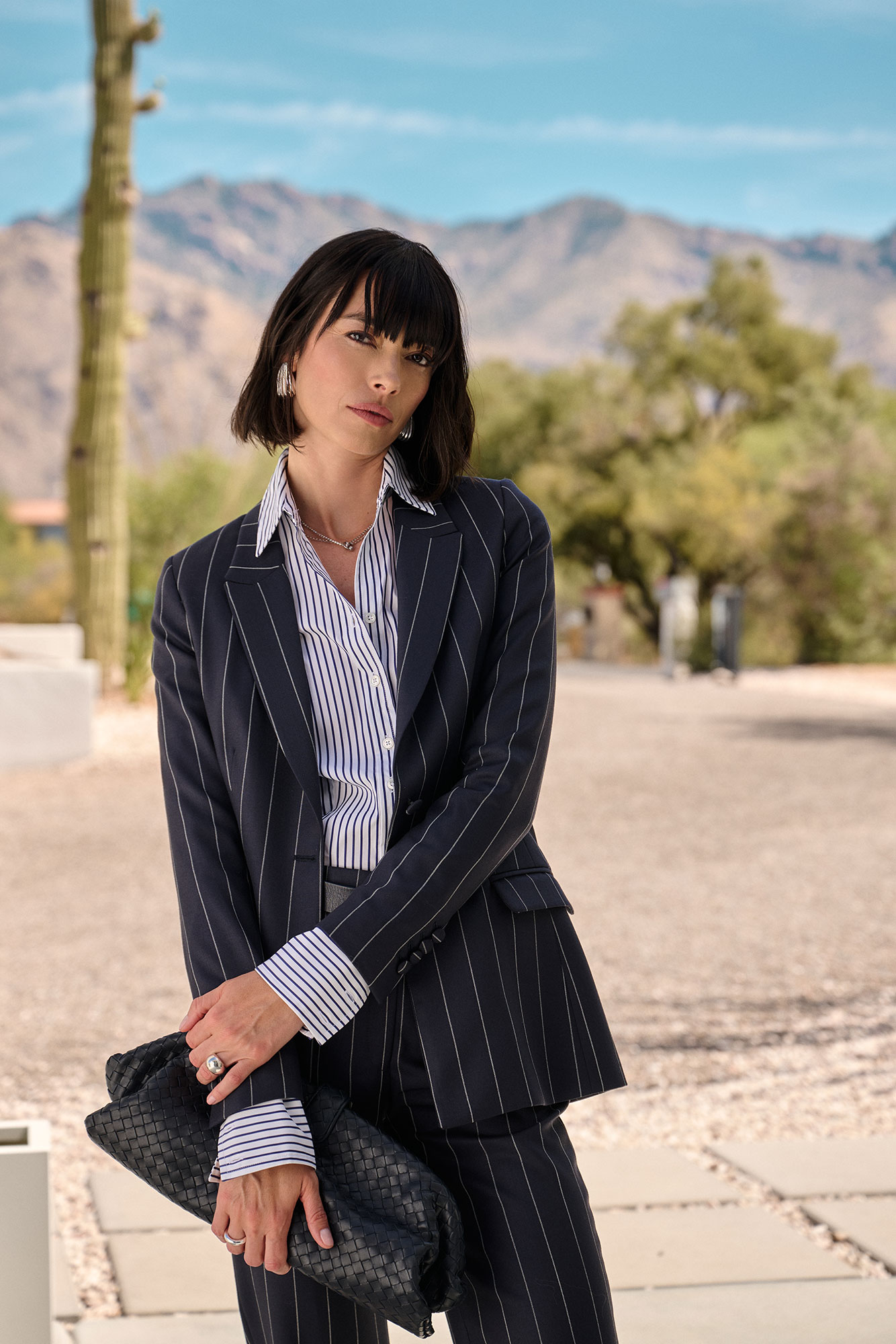 Navy Striped Shirt