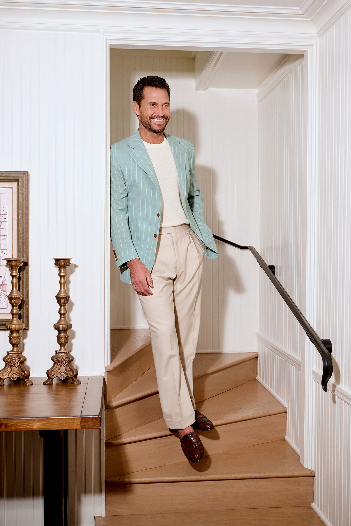 Ivory Ribbed Knit Tee