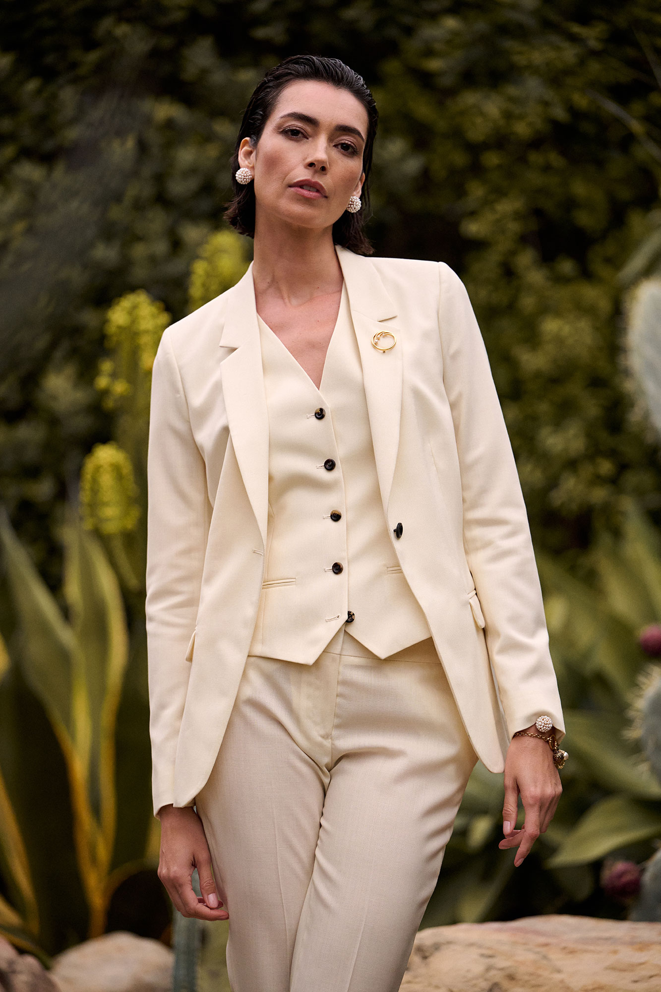 Cream 3-Piece Suit