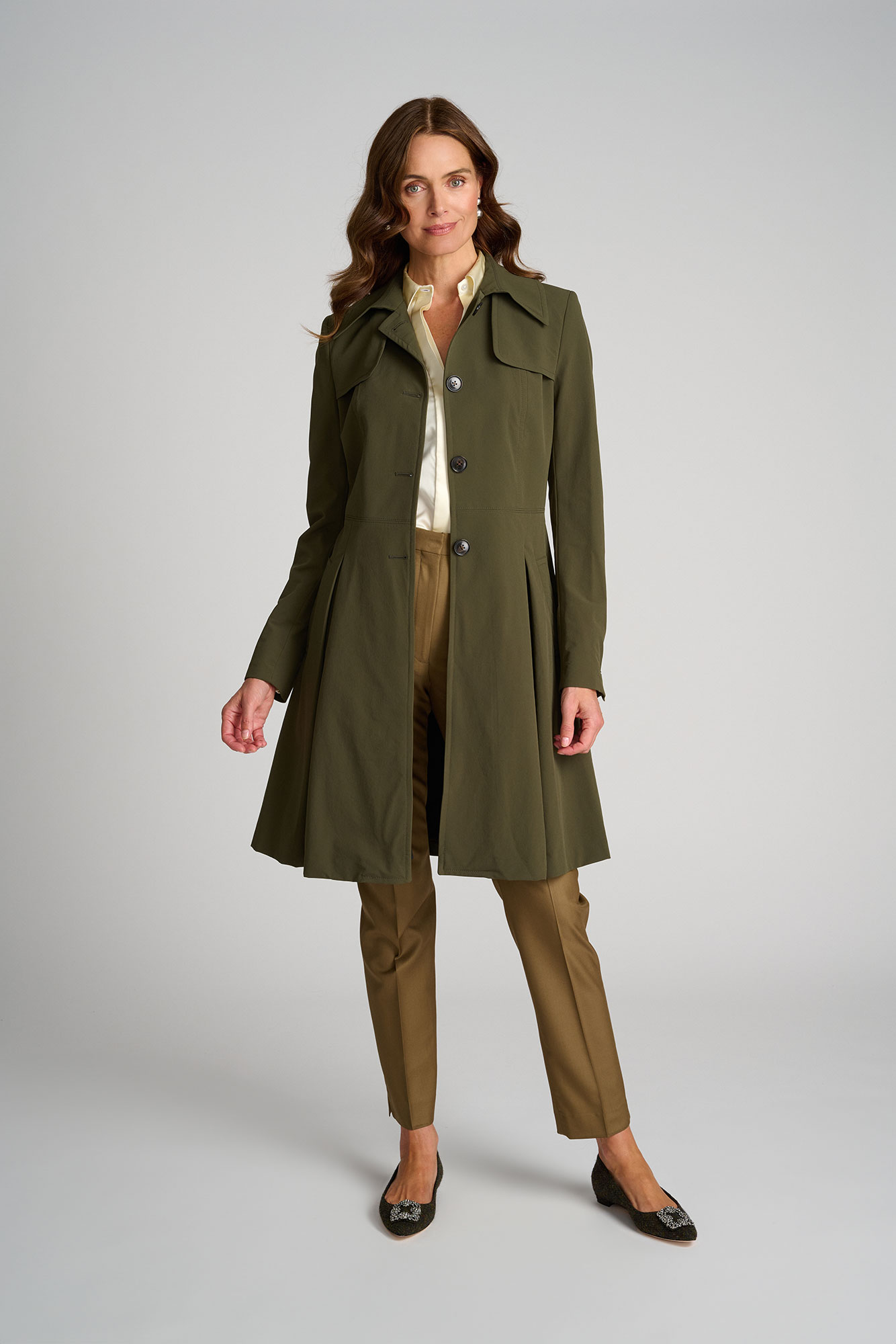 Olive Anita Trench Coat