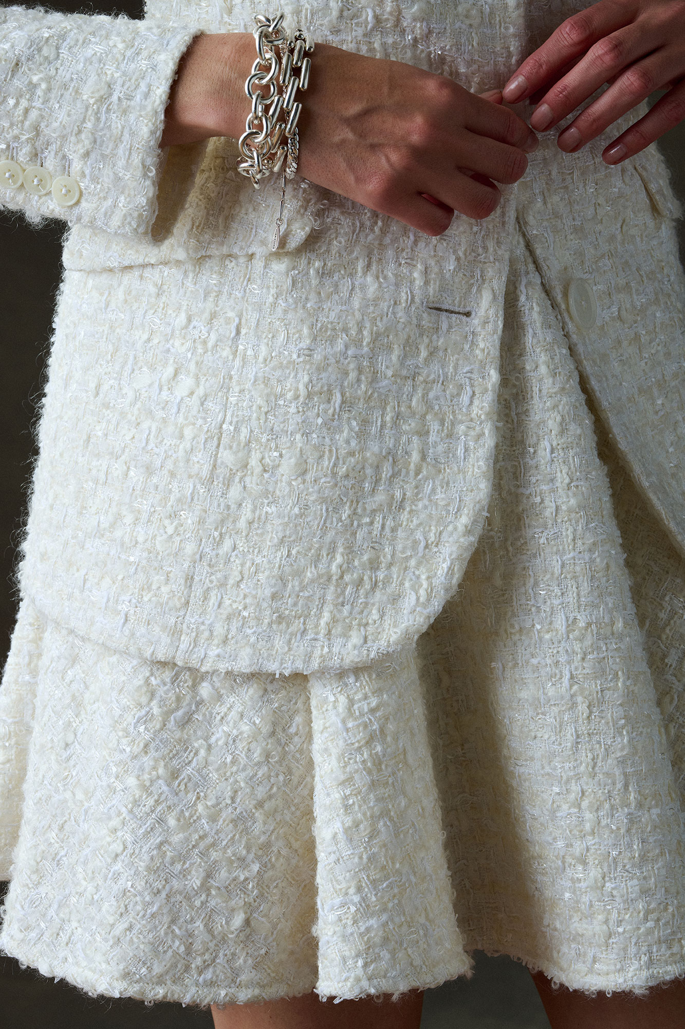 Ivory Tweed Suit - Holland & Sherry