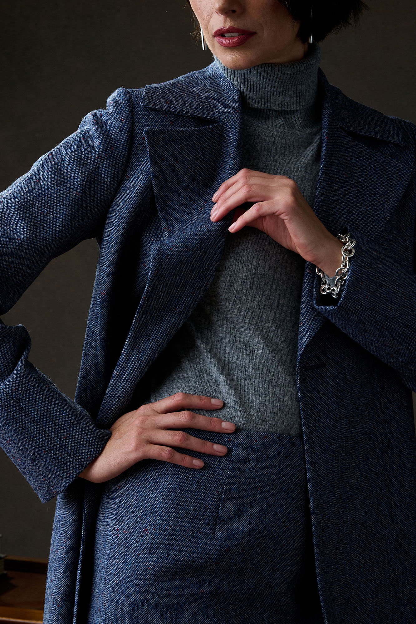 Gray Cashmere Turtleneck