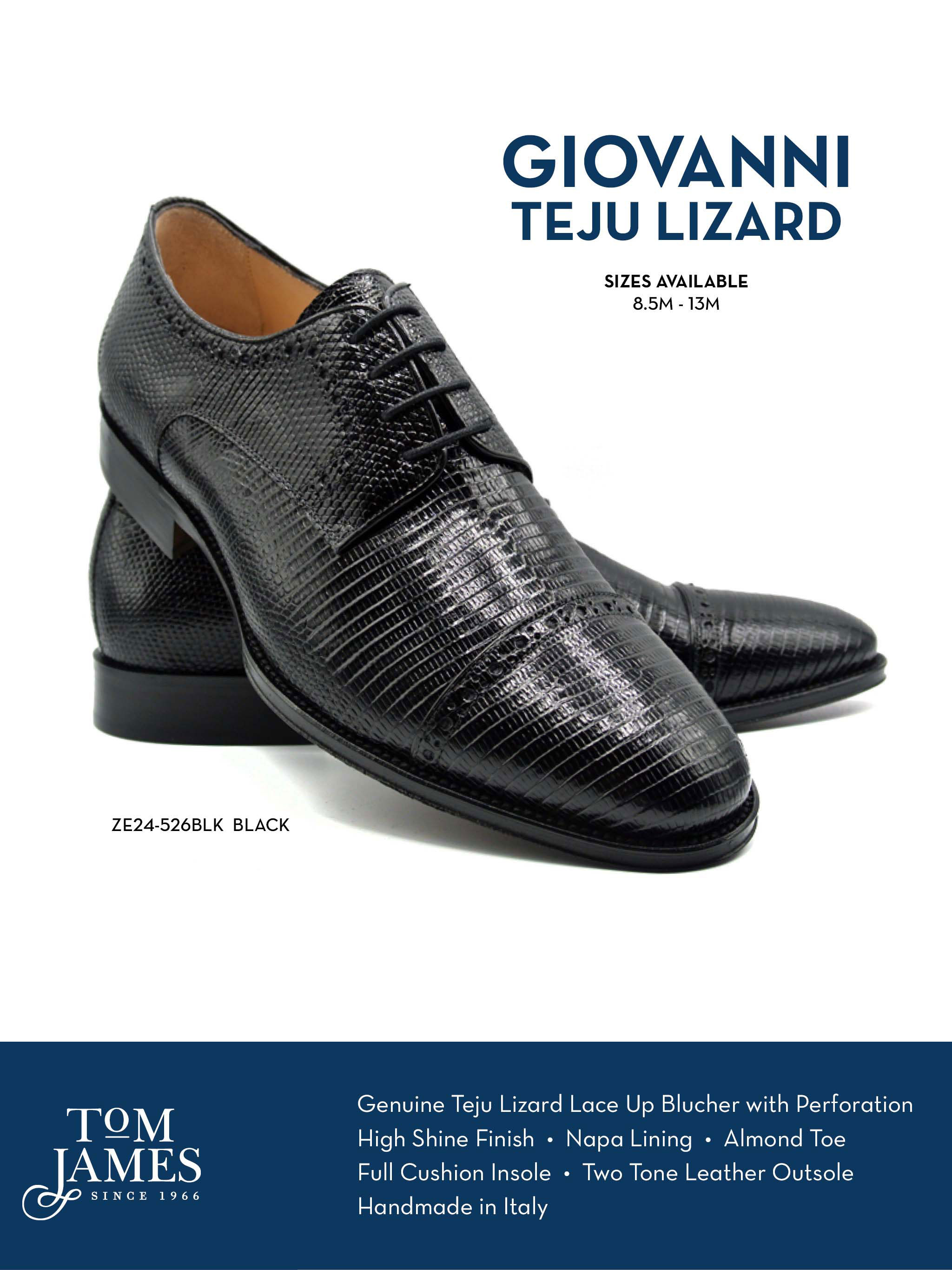 Giovanni Teju Lizard Lace Up