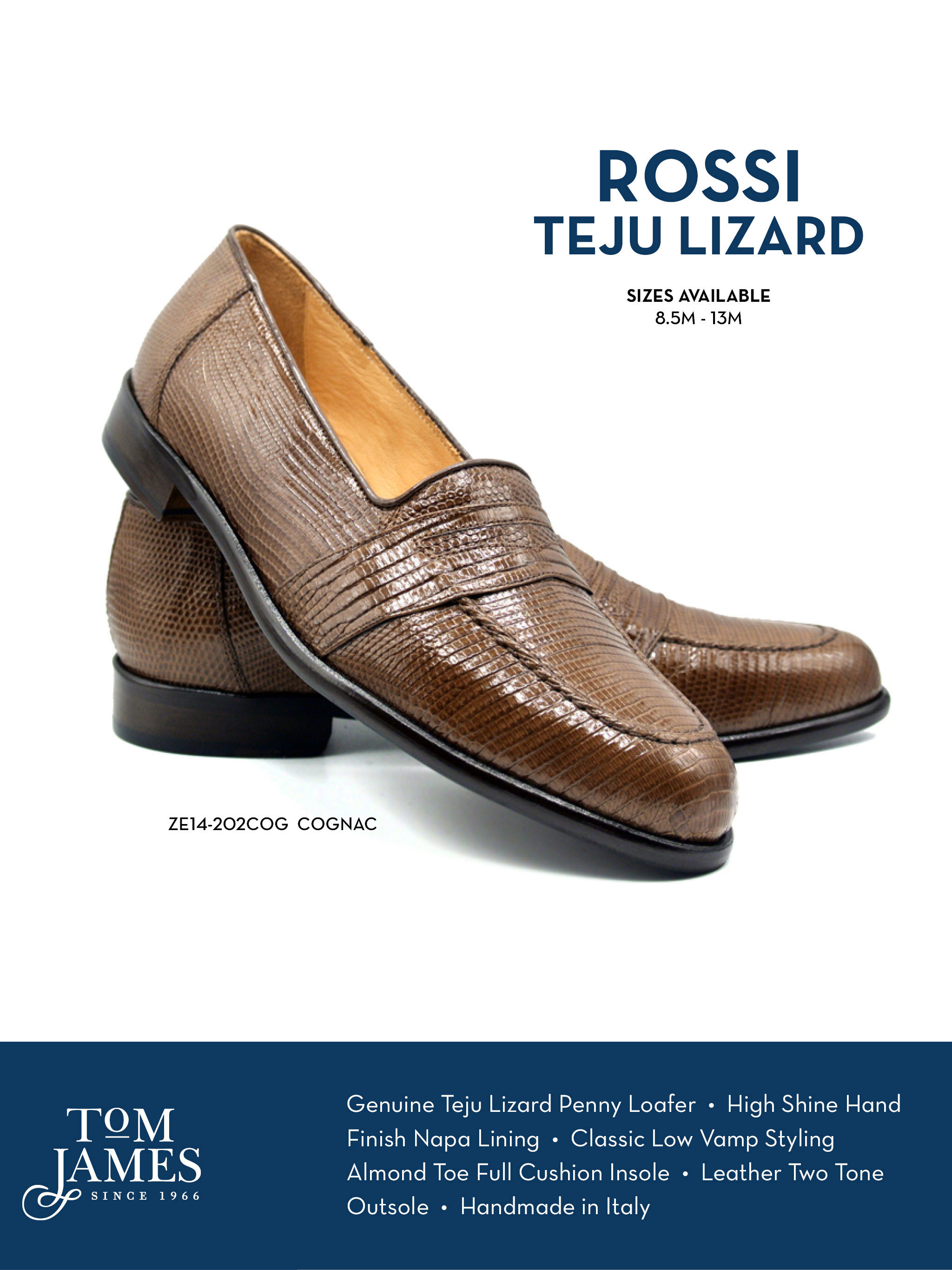 Rossi Teju Lizard Penny Loafer
