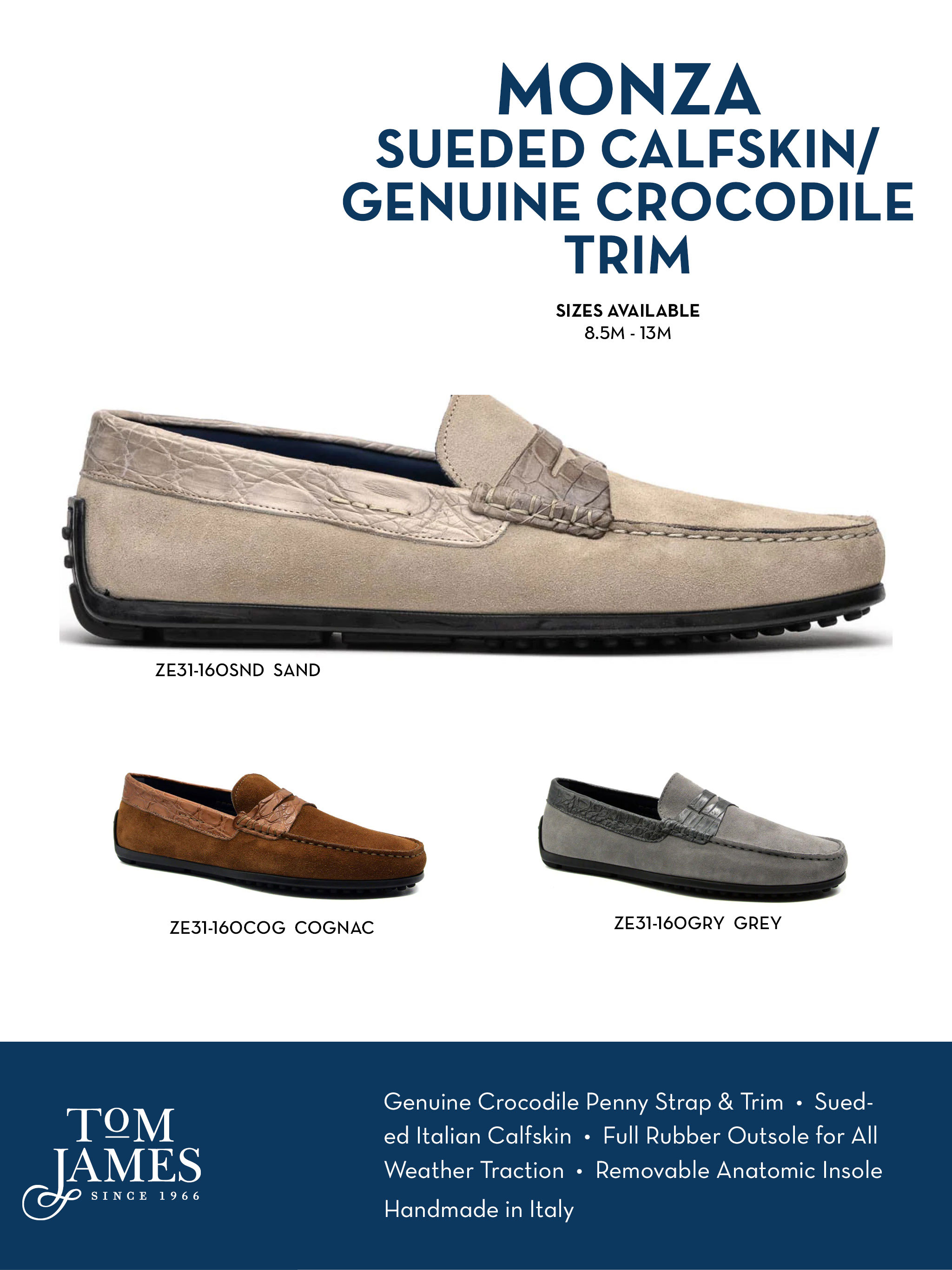 Monza Sueded Calfskin With Crocodile Driver