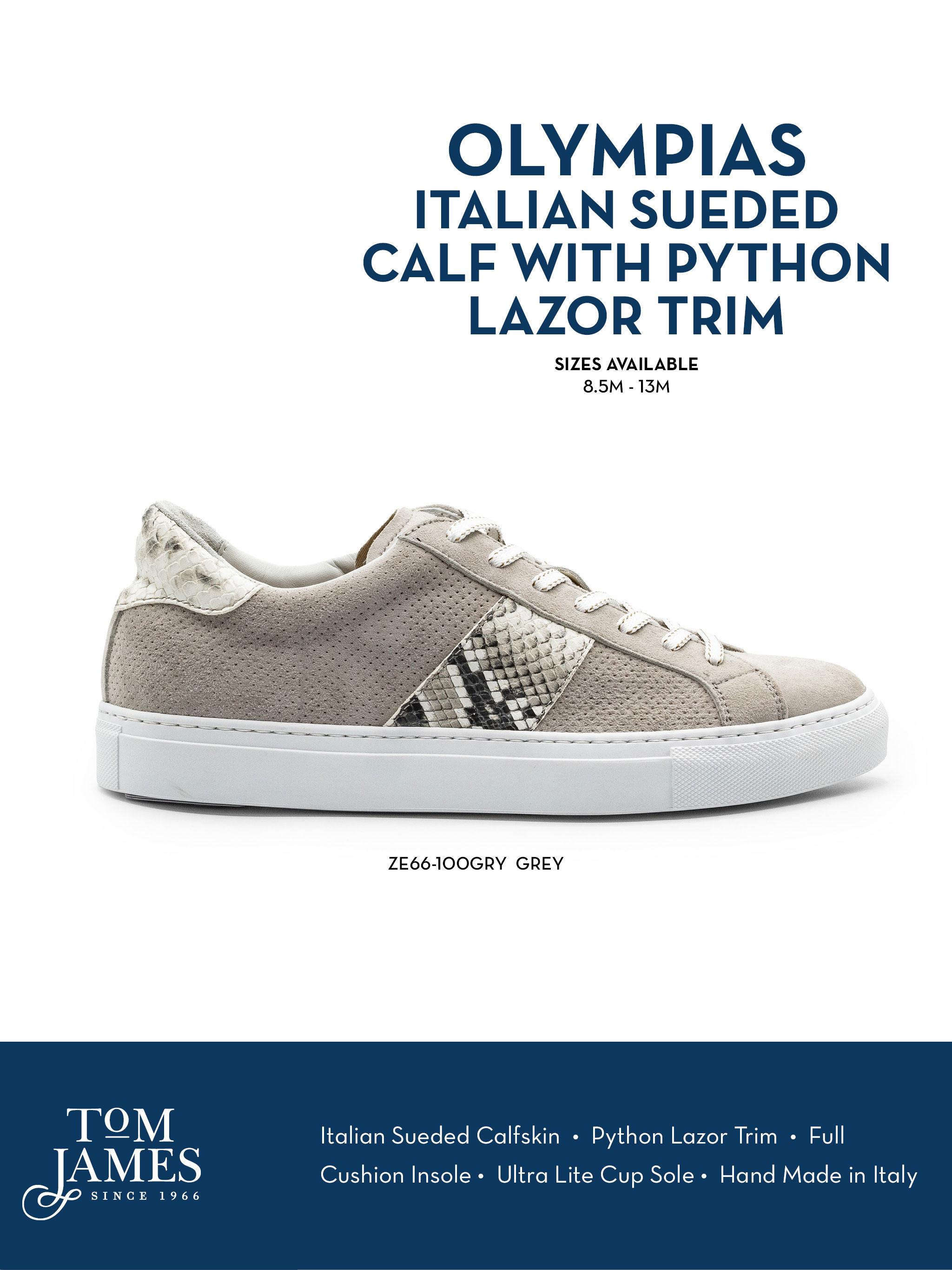 Olympias Genuine Python And Italian Sueded Goatskin