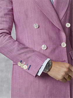 Custom Holland & Sherry - South Pacific Linen Blend -Fuchsia Plain Suit