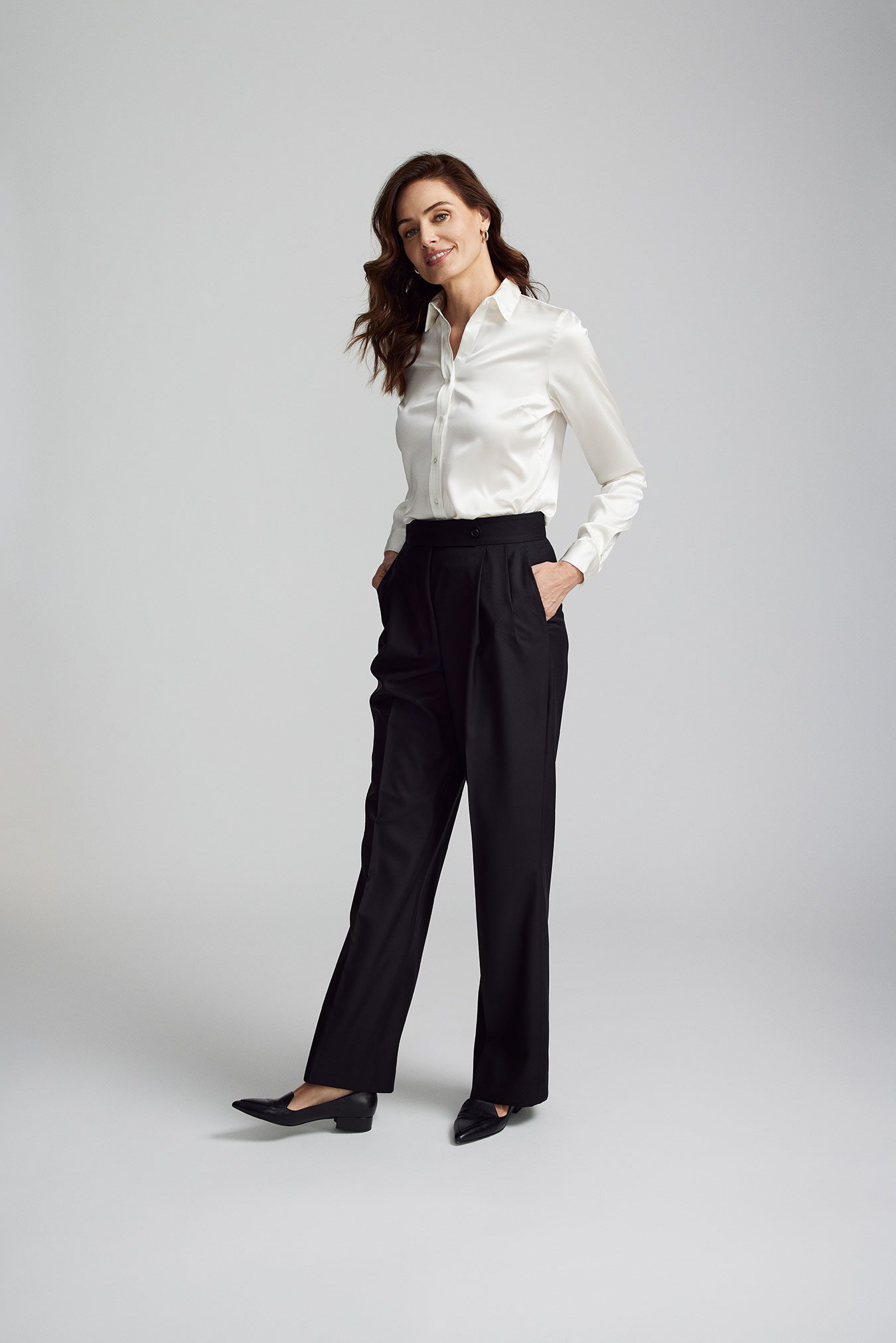 Wide Leg Pleated Trouser
