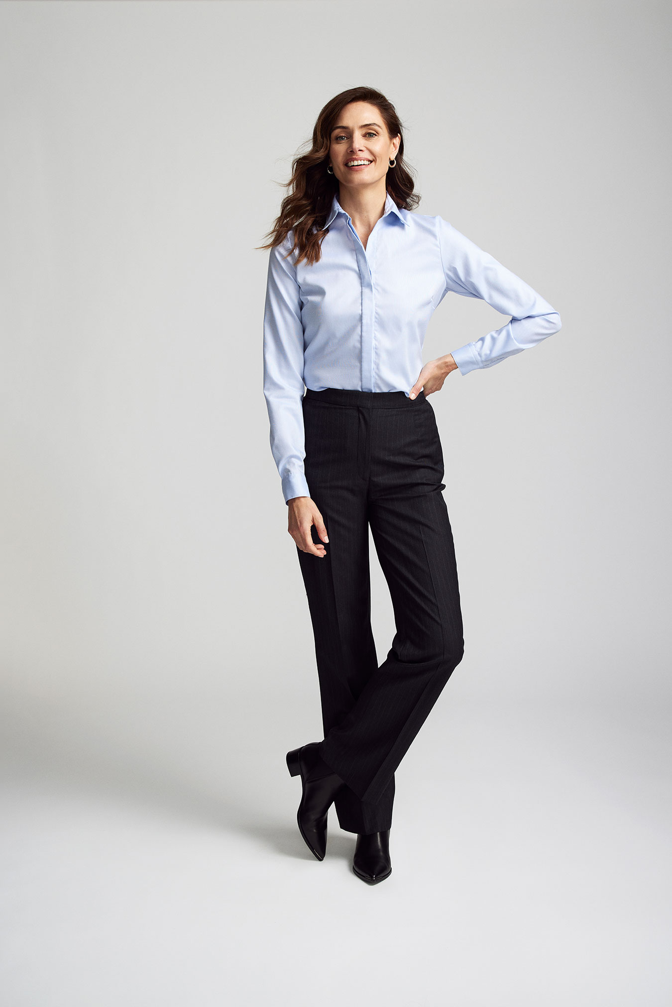Charcoal Pinstripe Pant