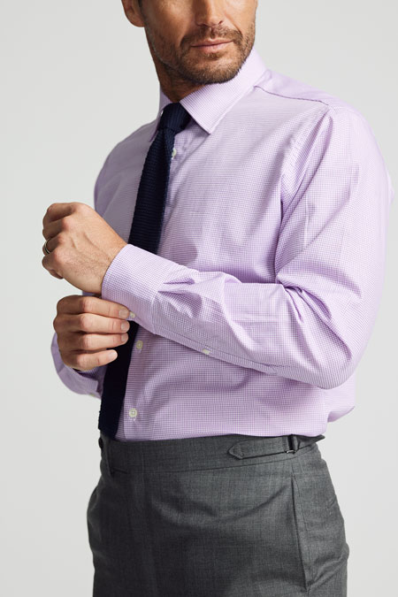 Fuschia Graph Check Shirt