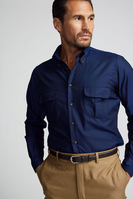 Men's Classics                                                                                                                                                                                                                                            , Navy Safari Shirt