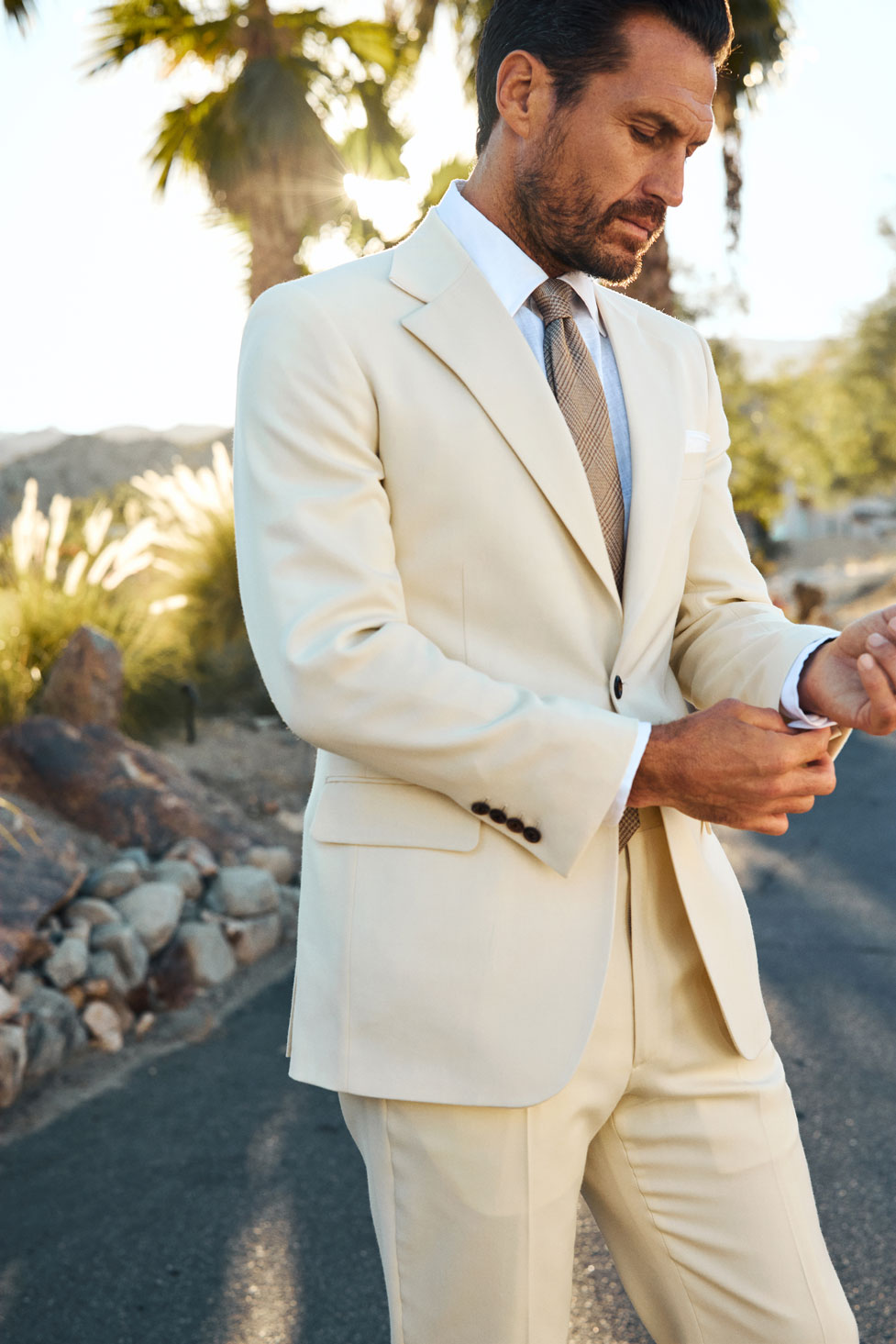Ivory Faille Suit