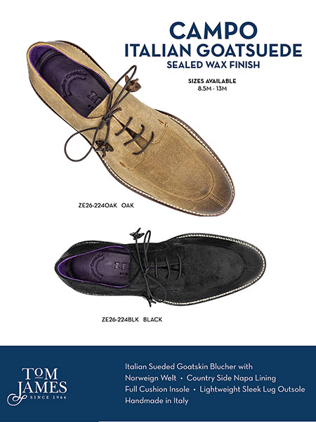 Zelli Sportswear Catalog Spring 2026                                                                                                                                                                                                                      , CAMPO SUEDED GOATSKIN LACE UP WITH WAX FINISH - Zelli