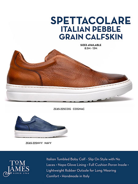 Zelli Sportswear Catalog Spring 2026                                                                                                                                                                                                                      , SPETTACOLARE ITALIAN PEBBLE GRAIN CALFSKIN SNEAKERS - Zelli