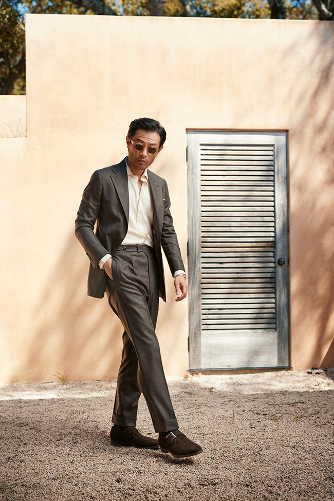 Brown Houndstooth Suit