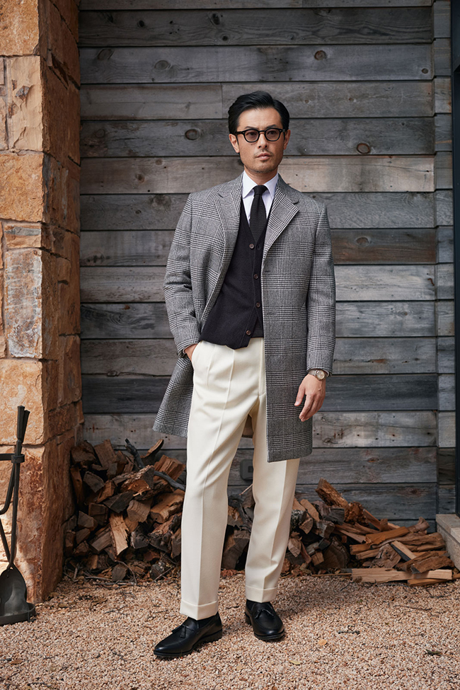B&W Glen Plaid Topcoat