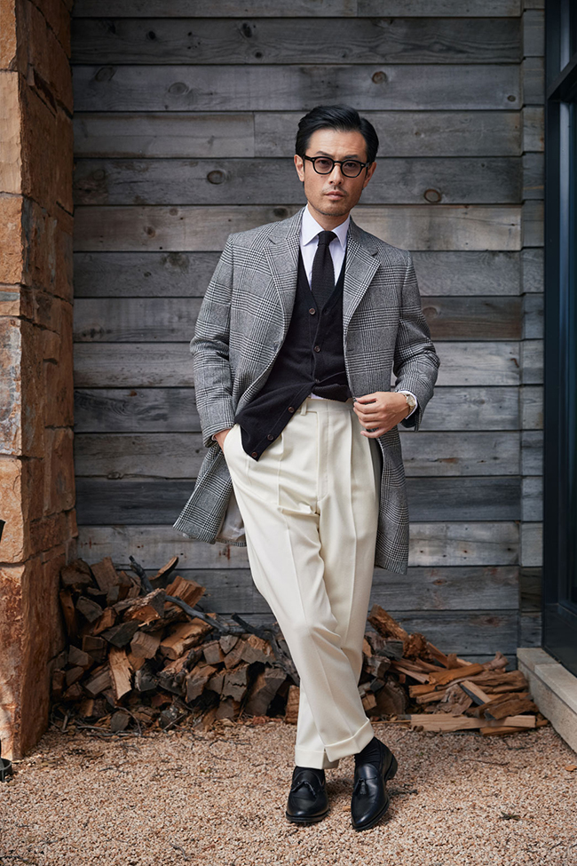 B&W Glen Plaid Topcoat