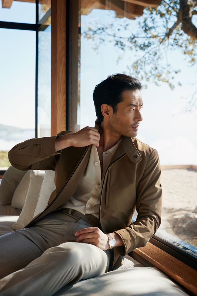 Men's Fall 2024 Look Book                                                                                                                                                                                                                                 , Tan Water Resistant Bomber