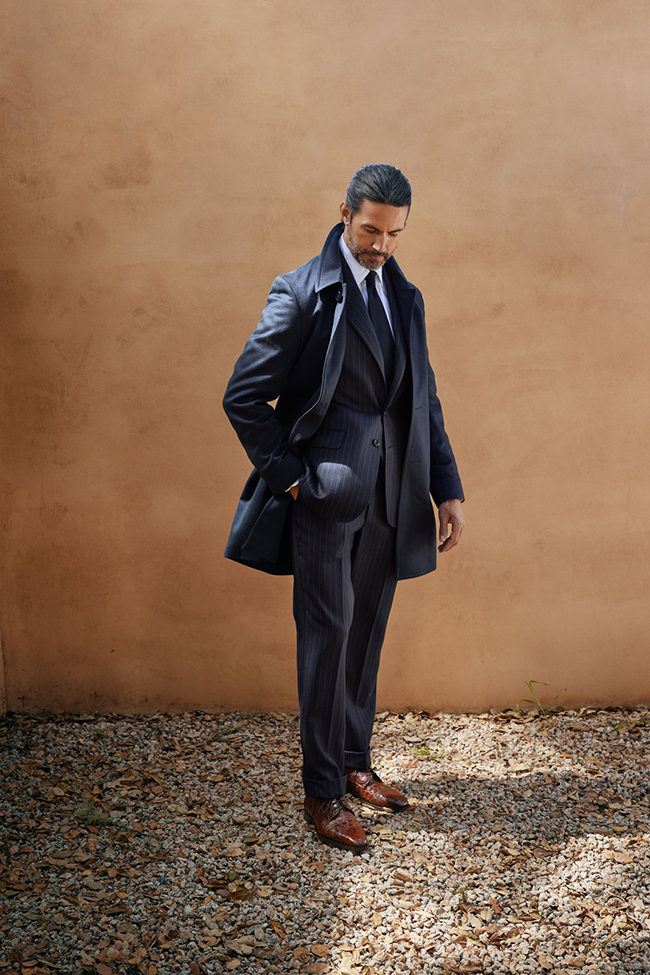 Navy Cashmere Topcoat