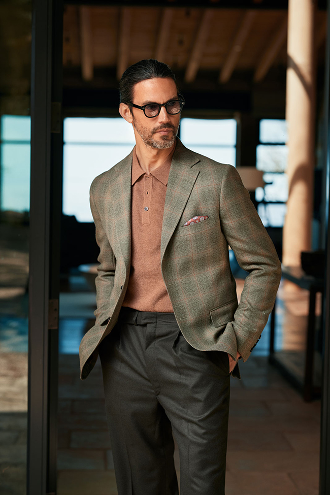 Men's Fall 2024 Look Book                                                                                                                                                                                                                                 , Windowpane Sportcoat