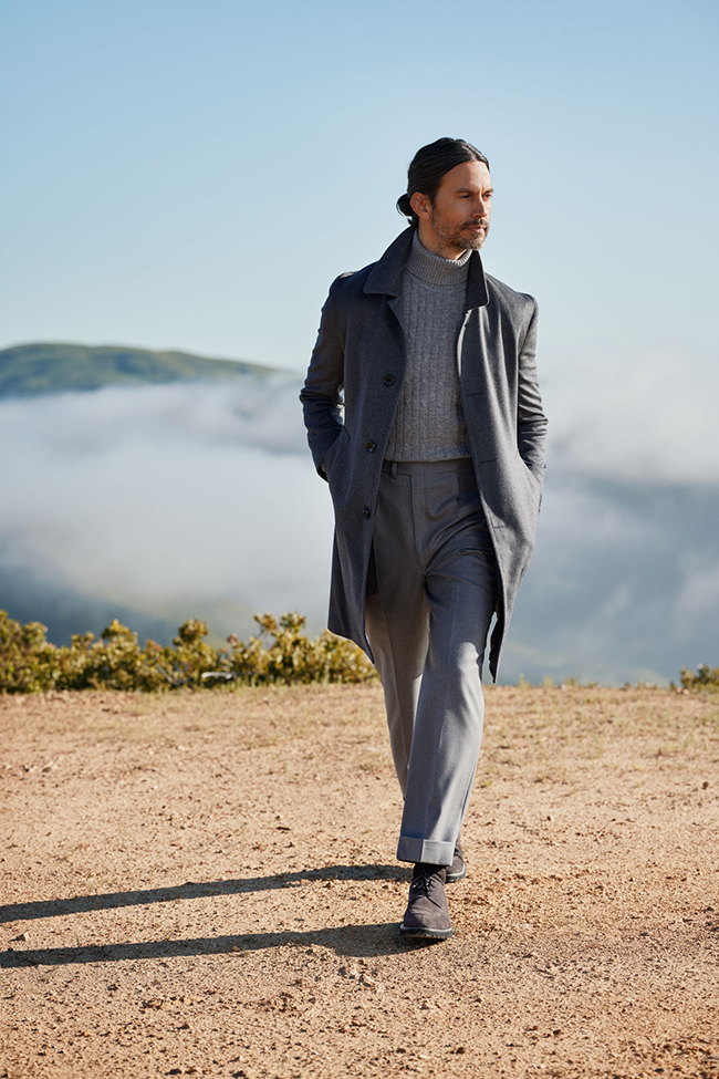 Charcoal Cashmere Topcoat