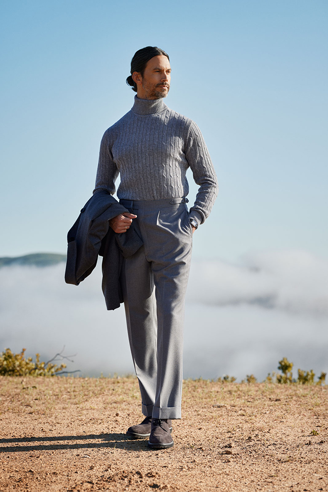 Gray Cashmere Turtleneck