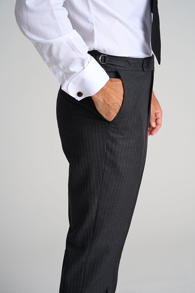 Mens Oxxford                                                                                                                                                                                                                                              , Dark Grey Pinstripe Suit