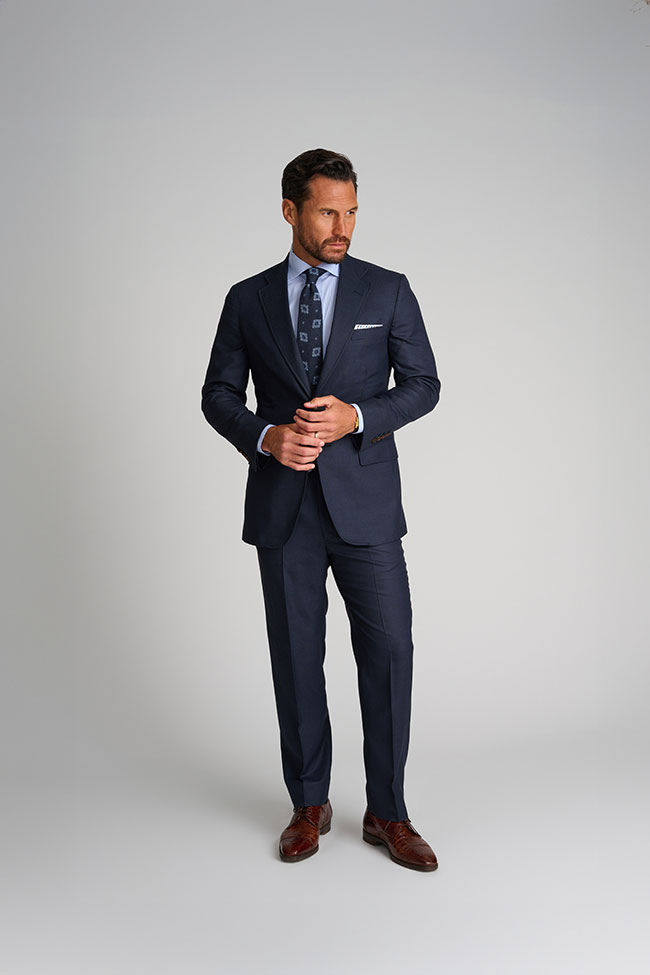 Mens Oxxford                                                                                                                                                                                                                                              , Navy Birdseye Suit