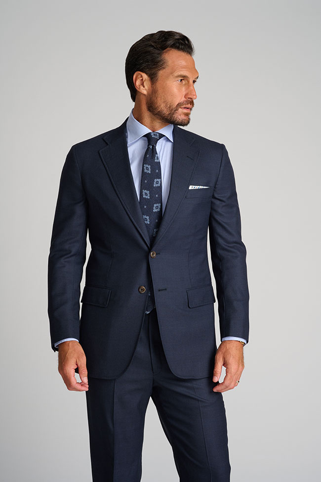 Mens Oxxford                                                                                                                                                                                                                                              , Navy Birdseye Suit