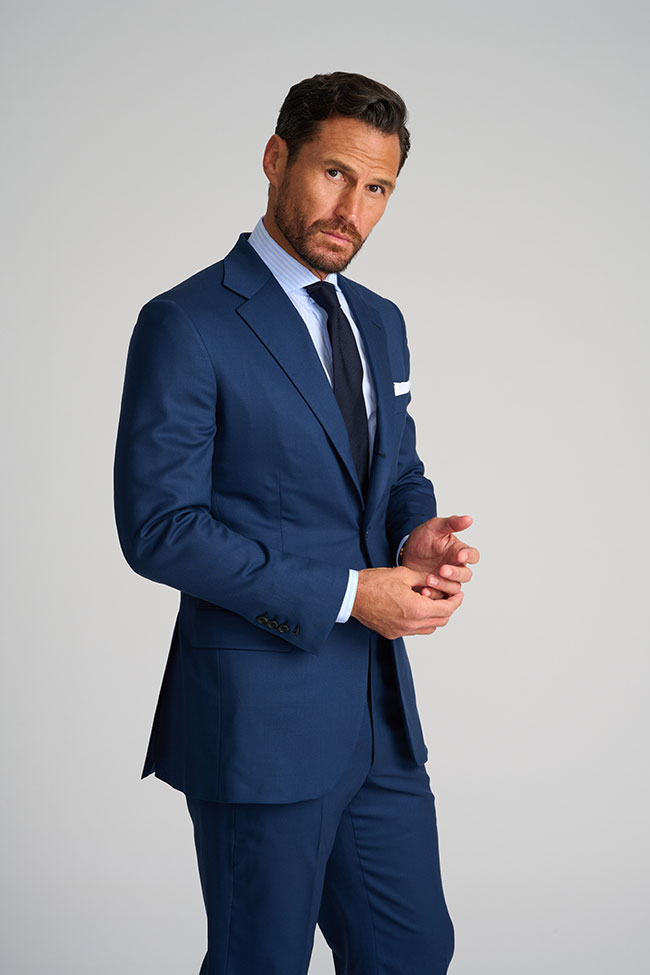 Mens Oxxford                                                                                                                                                                                                                                              , Navy Solid Suit