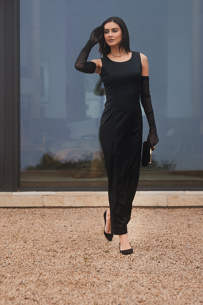 Formalwear Lookbook 2024                                                                                                                                                                                                                                  , Black Sateen Gown