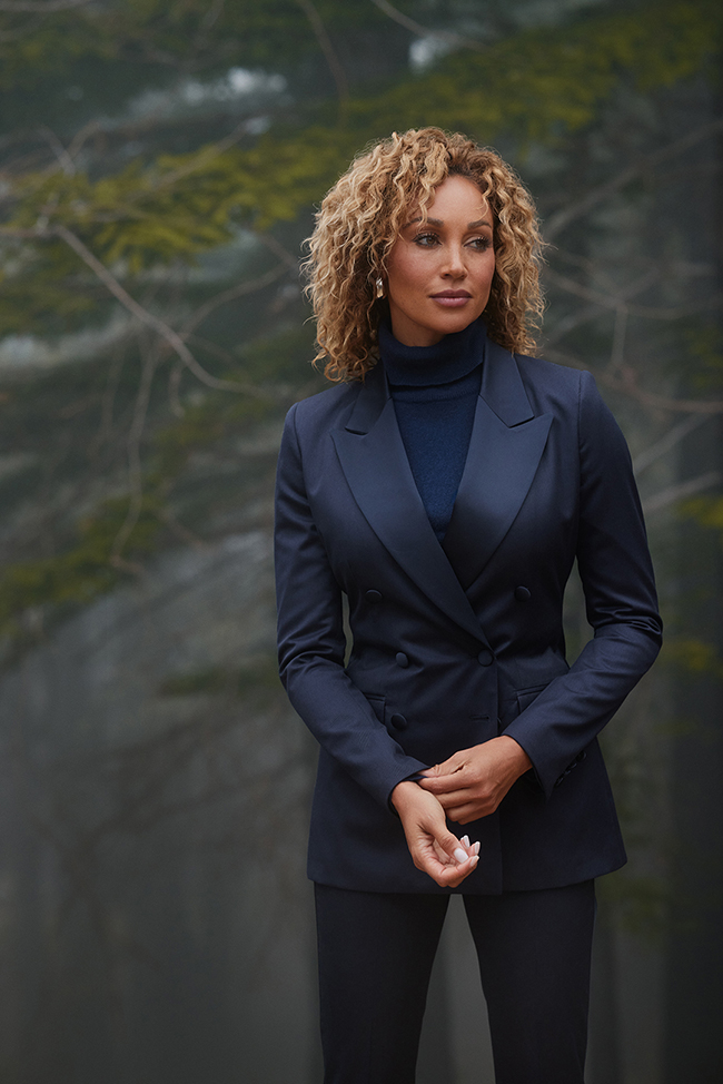 Navy Blue Double-Breasted Tuxedo