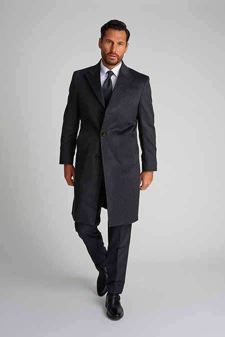 Mens Oxxford                                                                                                                                                                                                                                              , Charcoal Topcoat