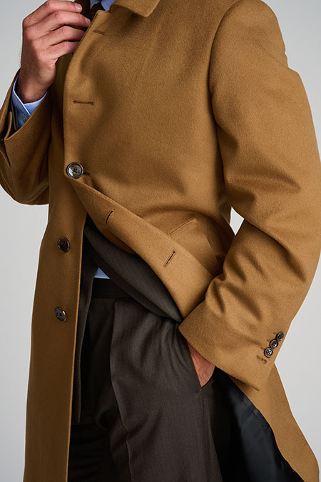 Mens Oxxford                                                                                                                                                                                                                                              , Vicuña Solid Topcoat
