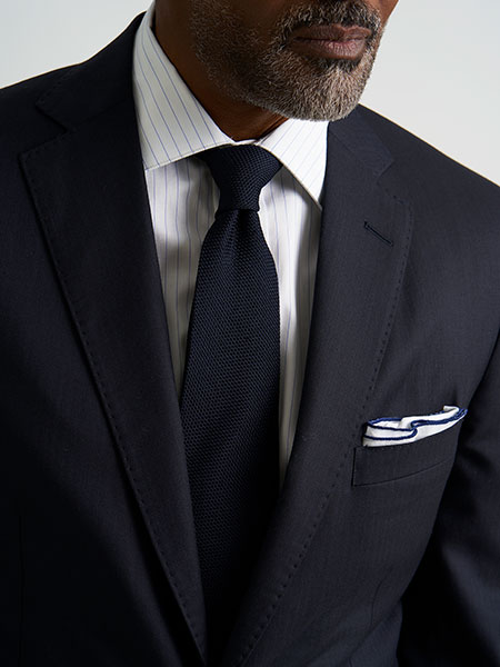 Navy Herringbone Sportcoat