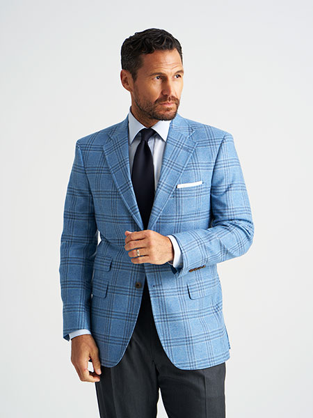 Light Blue Plaid Sportcoat