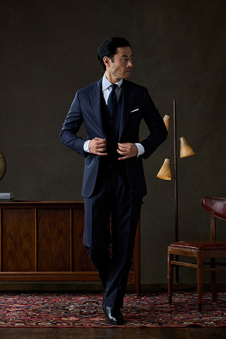 Navy & Brown Striped Vest